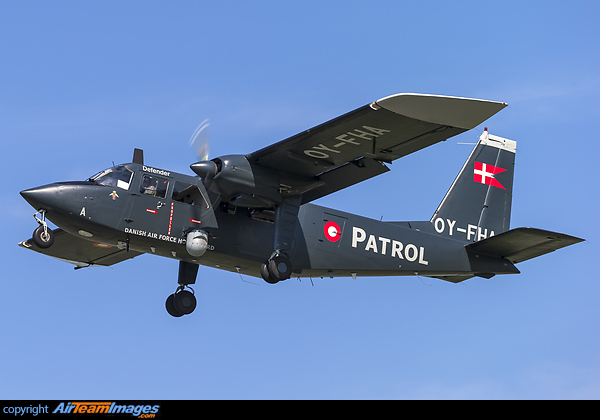 New surveillance and patrol aircraft for Danish Air Force Home Guard with FLIR (Forward-Looking Infra-Red) device BN-2B-21 Defender