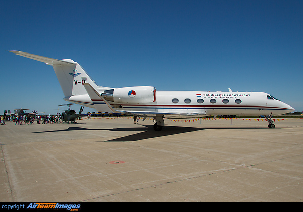 Wearing the marks of Royal Netherlands Air Force 334 Squadron, based at Eindhoven. Gulfstream IV
