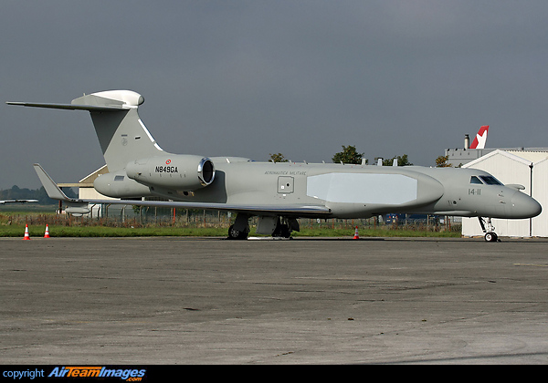 Gulfstream, N849GA,is the first of two G550AEW aircraft for the Italian Air Force. It arrived from Savannah, and departed to Tel Aviv, prior delivery to the Italian Air Force. Gulfstream G550AEW