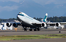 A Cathay Cargo 748 rotates out of Anchorage from runway 33 headed to M...