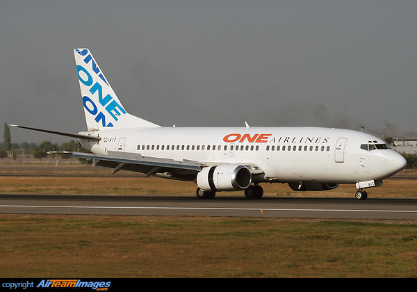 One Airlines is a Chilean airline providing charter passenger operations since 2013 Boeing 737-36N