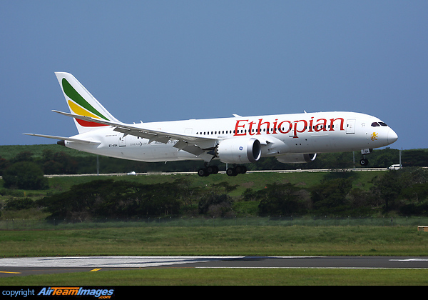 This first Ethiopian Airlines revenue flight from Addis Ababa to Durban took place on 16 December 2015, the aircraft seen here on short finals for King Shaka's runway 24 Boeing 787-8 Dreamliner