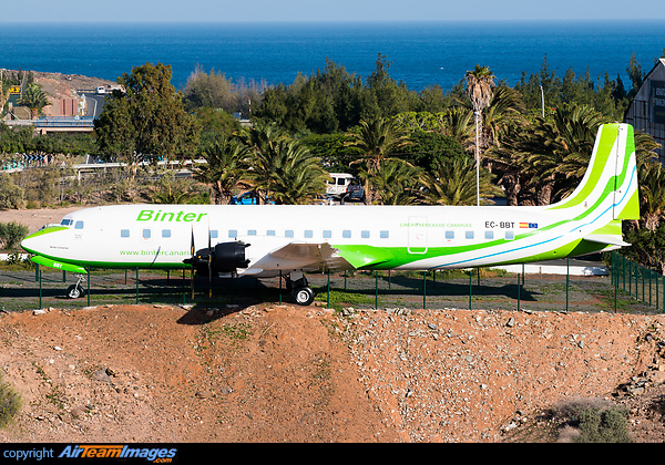 displayed near the airfield of El Berriel / Gran Canaria Douglas DC-7C Seven Seas
