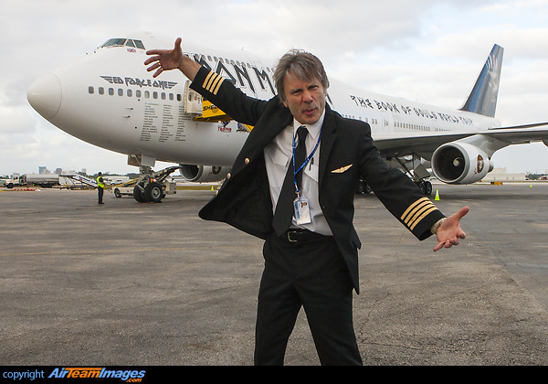 IRON MAIDEN, whose new studio album The Book of Souls, their first for 5 years, was released worldwide on Sept 4, 2015 are taking touring to a new level using a Boeing 747-400 Jumbo Jet (aka Queen of the Skies) for their World Tour starting in Ft.Lauderdale,Florida, USA. Vocalist Bruce Dickinson got his licence to fly the massive four engine jet, which is almost twice the size and over three times the weight of the Boeing 757 used on previous tours in 2008/9/11" Boeing 747-428