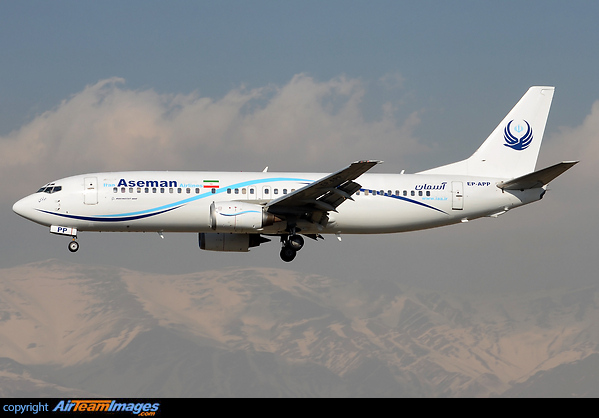 The first Iran Aseman Boeing 737-400 Boeing 737-4H6