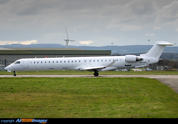 ES-ACC is one of several ex-Estonian Air CRJ-900s to visit East Midlands to be stripped of their livery and re-painted all white Bombardier CRJ-900 NextGen