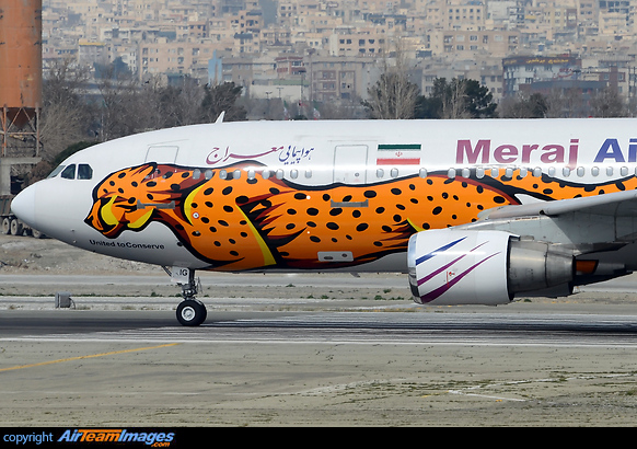 Meraj Air special paint scheme to support wildlife conservation in Iran Airbus A300B4-622R