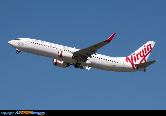 Take off on 05R. Boeing 737-8FE