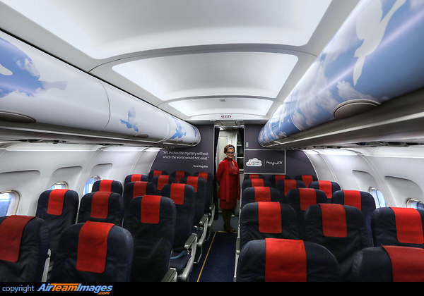 Belgium icon Magritte special interior Airbus A320-214