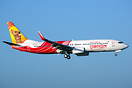 Air India Express' newest 737-800, VT-GHA, is an early morning arrival...