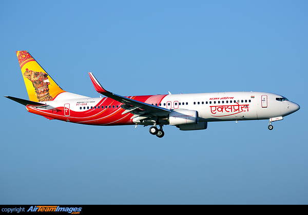 Air India Express' newest 737-800, VT-GHA, is an early morning arrival from Toronto, passing through Birmingham on delivery to the airline. Boeing 737-86N