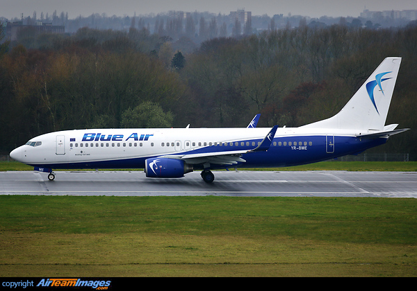 Blue Air have recently commenced a twice weekly service between Birmingham and Bucharest Boeing 737-86N