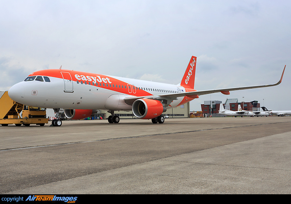 Latest addition for EasyJet - Still wearing Airbus factory registration D-AVVI. Paintjob by MAAS Aviation Maastricht. Airbus A320-214
