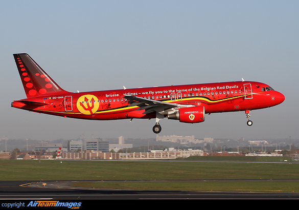 Promoting the Belgian national football team " red devils" for 2016 European Cup in France. Airbus A320-214