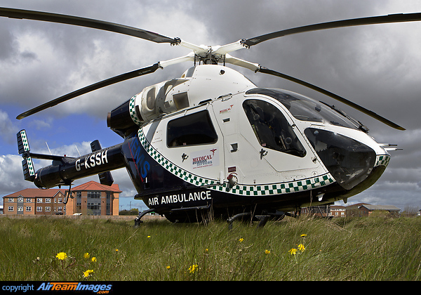 G-KSSH seen here attending an accident on a York Industrial estate MD Helicopters MD-902 Explorer