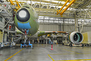 Production line of the Airbus A380 at Toulouse.