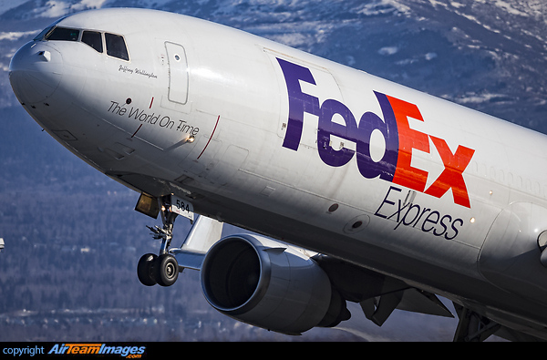 Up close view of a Fedex MD-11F departing Anchorage for a run to Memphis. McDonnell Douglas MD-11F