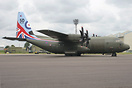 Hercules C5 in special markings at Brize Norton celebrating 50 years o...