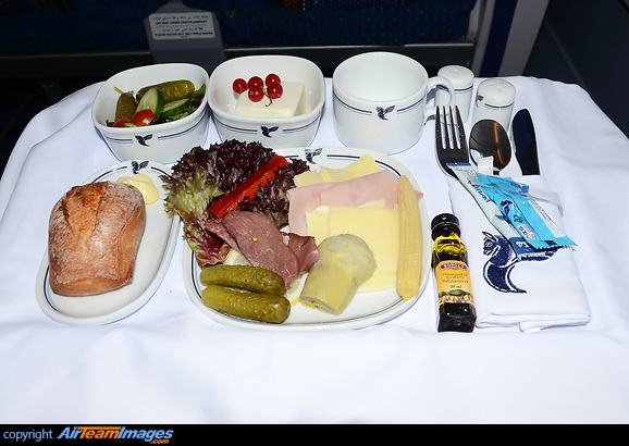 Business Class Meal from Paris to Tehran Iran Air Business Class Meal