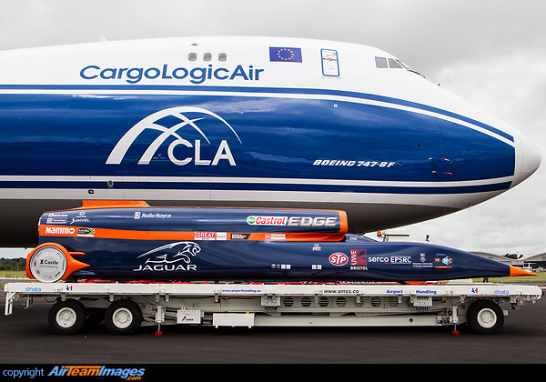 CargoLogic Air will fly the Bloodhound Supersonic Car and support equipment from the UK to South Africa for the 2017 high-speed record attempt. Boeing 747-83QF