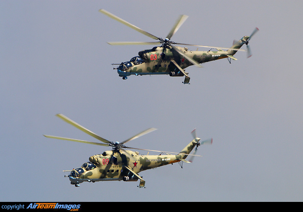 During Aviadarts exercise Mil Mi-24P