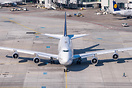 Flight control check with flaps and slats extended.