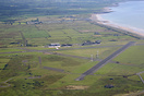 An aerial view of Caernarfon Airport