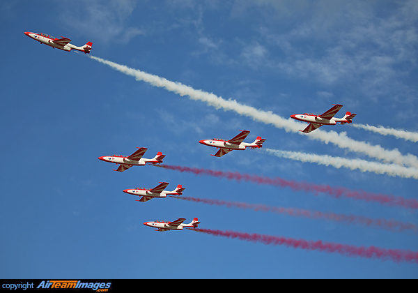 Team Iskry from the Polish Air Force display at Malta Airshow 2016. PZL TS-11 Iskra