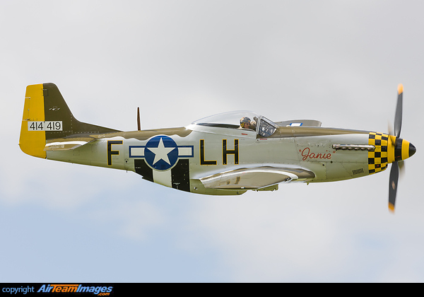 Maurice Hammond flies the beautifully restored P51D which form just part of his collection of historic war birds. North American P-51D Mustang