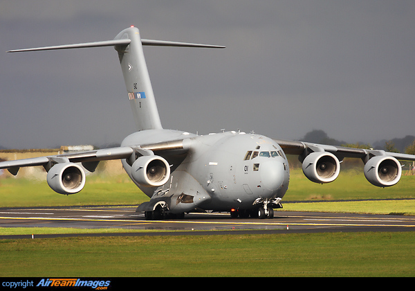 NATO C17 seen here at RAF Leeming operated by Strategic Airlift Capability (SAC) Boeing C-17A Globemaster III