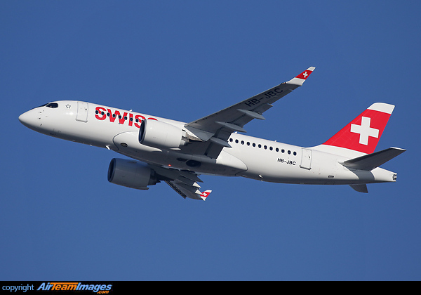 3rd Bombardier CS100 for Swiss delivered 22/10/2016. Airbus A220-100