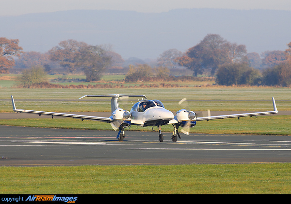 Newly registered Diamondstar 42 for Quintiq QQ103 is to be used for testing latest surveillance technology and pilot training
seen here at RAF Linton on Ouse Diamond DA-42MPP Twin Star