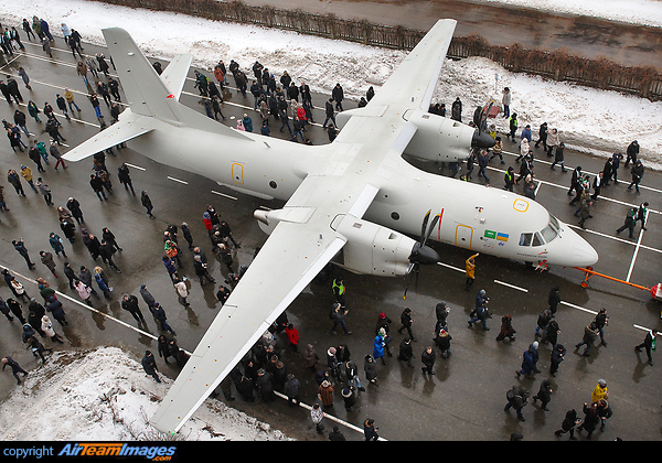 Brand new Antonov An-132D during roll-out ceremony Antonov An-132D
