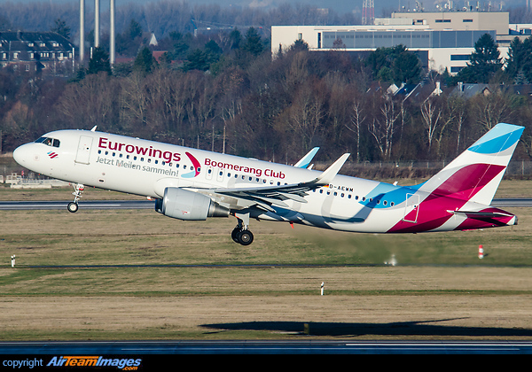 New titles added to promote the Eurowings frequent flyer programme called "Boomerang Club" Airbus A320-214
