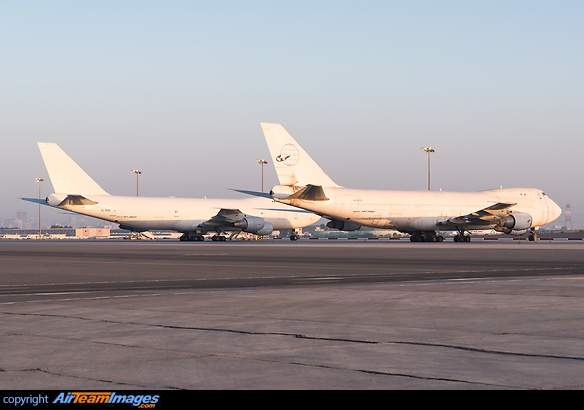 Stored on the ramp. To the left is 4L-RMS of "The Cargo Airlines" from Georgia that is still active. Boeing 747-228F/SCD