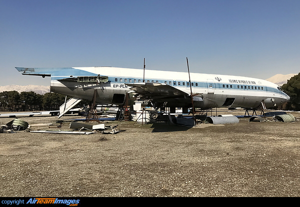 What a sad sight ... the Private B727 of The Shah's Sister in the process of being broken up Boeing 727-30