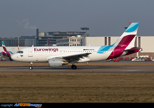One of the first operating A319 for Eurowings, leased by Air Berlin. Starting today with scheduled flights from Hamburg. Airbus A319-112