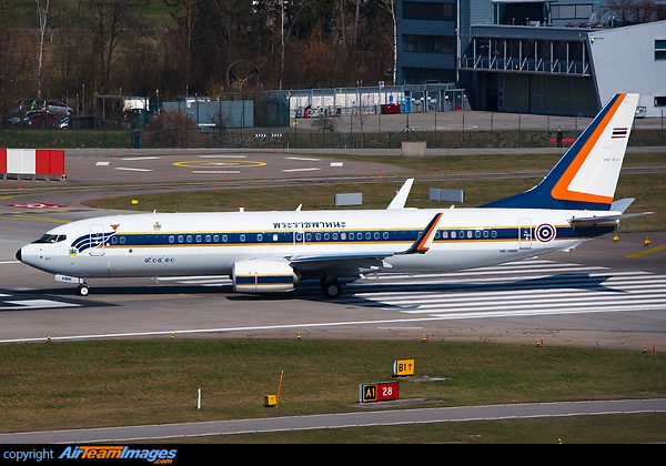 Positioned DMK-DXB-MUC the day before; ex HS-TYS Boeing Business Jet BBJ2
