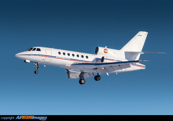 Retired aircraft from Air Force, nowadays aircraft in French Navy Dassault Falcon 50