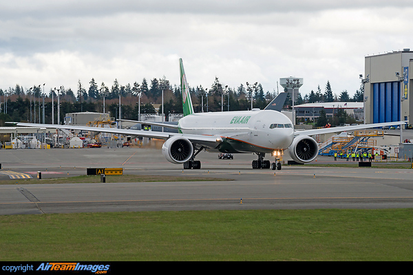 EVA Air's latest 777 on her delivery flight to Taipei Intl, Taiwan Boeing 777-36N/ER