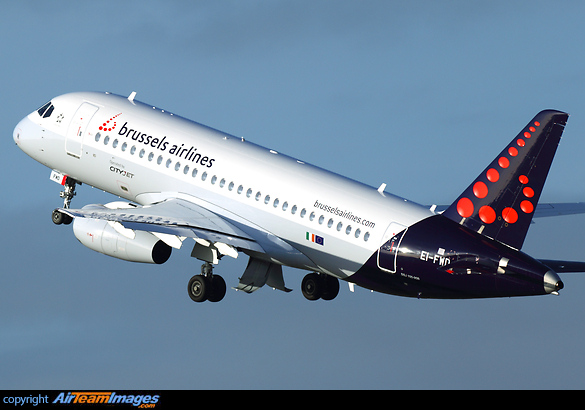 Operated by CityJet, EI-FWD is the first Sukhoi SuperJet 100 in full Brussels Airlines livery Sukhoi SuperJet 100-95B