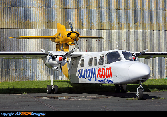 Aurigny's 42 year old veteran has made one final journey from Guernsey to Lee-on Solent where she will be stored awaiting dismantling and transportation to the Solent Sky museum at Southampton. Britten-Norman Trislander