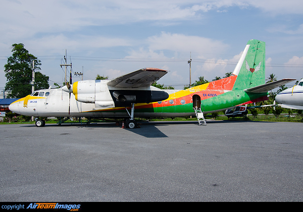 on display at Jesada Technik Museum in western Bangkok area Antonov An-24B