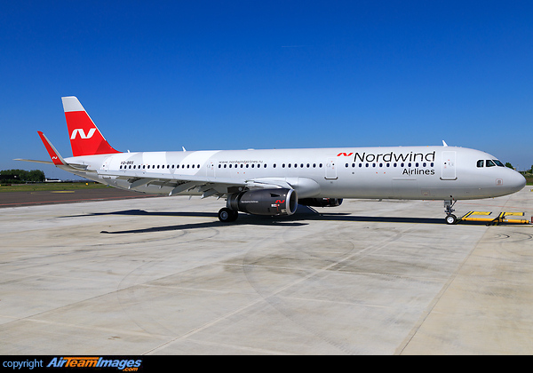 First A321 in the new livery for Nordwind Airbus A321-211