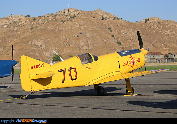 A full scale flying replica of 'Firecracker' the original R-4 designed in the 1930's for air racing. Rider R-4