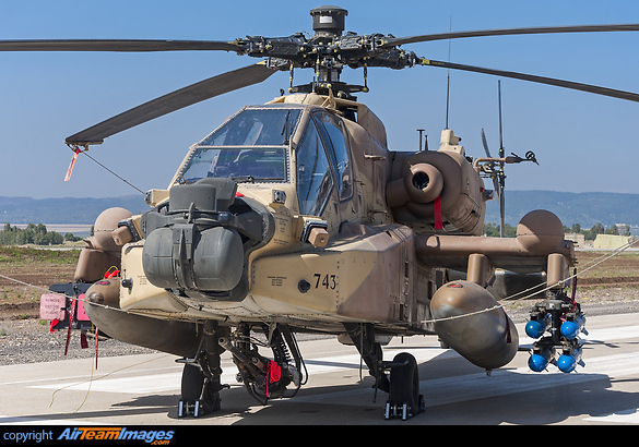 The first appearance of the 'Spike' anti tank missile fitted for attack helicopters as standard armament in the IAF Boeing AH-64D Saraf