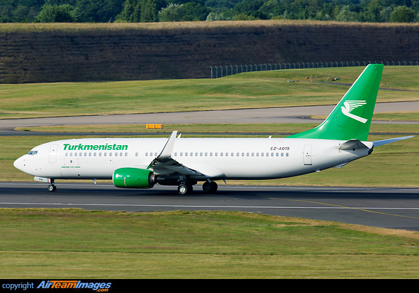 A recent addition to Turmenistan's fleet Boeing 737-82K