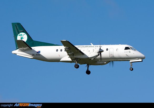 Coming in to land on 23L. Saab 340A