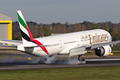 Emirates morning flight arriving into Birmingham