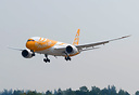 Scoot's latest Boeing 787-8 Dreamliner on her first flight landing at ...